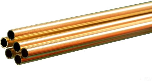 أنبوب نحاسي دائري K & S 1147، 3/16 بوصة OD × 0.014 بوصة جدار × 36 بوصة طول، 6 قطع، صنع في الولايات المتحدة الأمريكية in Kuwait