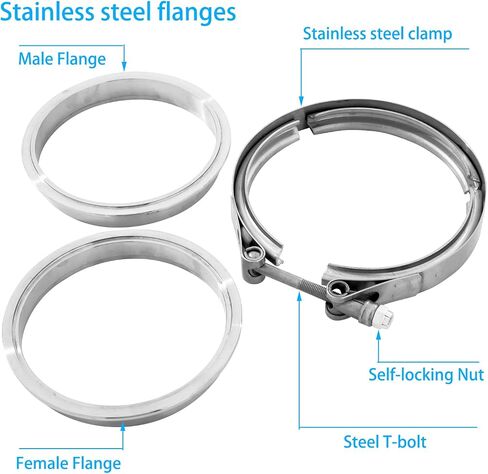 1.5 Inch V Band Clamp Coupling with Flange Male Female Stainless Steel in Kuwait