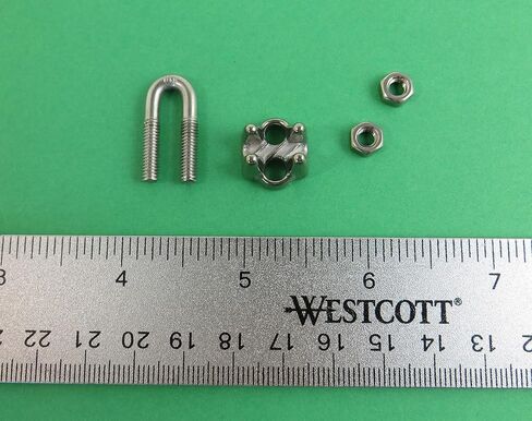 10 قطع من الفولاذ المقاوم للصدأ 316 1/8 بوصة 3 مم القياسية سلك حبل كليب الصف البحرية ل 1/8 بوصة سلك حبل in Kuwait