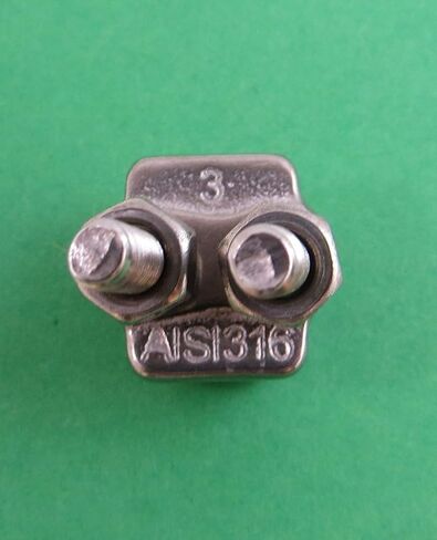 10 قطع من الفولاذ المقاوم للصدأ 316 1/8 بوصة 3 مم القياسية سلك حبل كليب الصف البحرية ل 1/8 بوصة سلك حبل in Kuwait