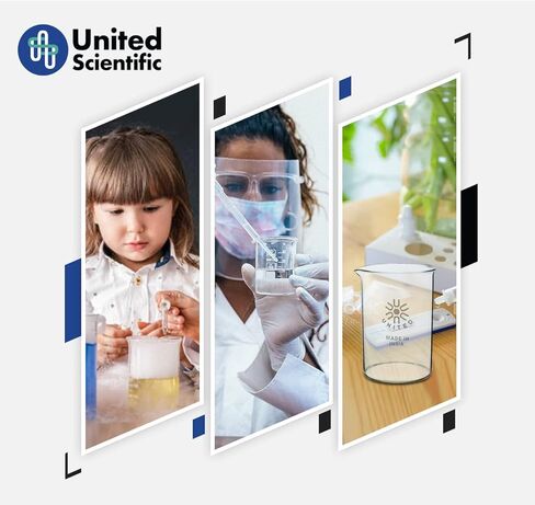 United Scientific™ BG1000-1500 Borosilicate Laboratory Grade Glass Beakers| Griffin Style Low Form Beaker | Graduated with Spout | Designed for Laboratories & Chemistry Classrooms| 1500mL Pack of 4 in Saudi Arabia