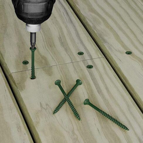 Deck Plus 48399 Wood Screws #8 x 2", Green, 1lb Box in Saudi Arabia