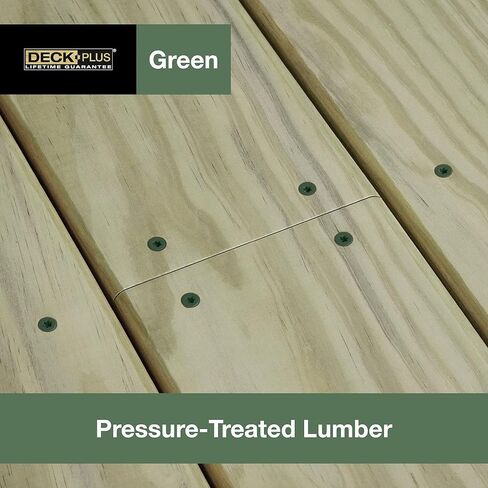 Deck Plus 48399 Wood Screws #8 x 2", Green, 1lb Box in Saudi Arabia