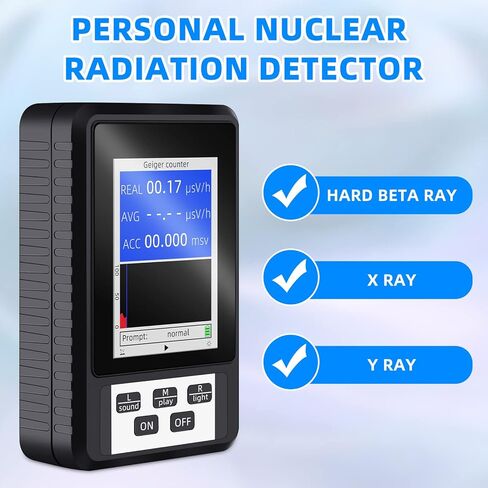 عداد جيجر محمول للكشف عن الأسلحة النووية، مقياس الجرعات، جهاز قياس جيجر، لوازم حماية المختبر، جهاز اختبار الدقة مع شاشة LCD in Kuwait