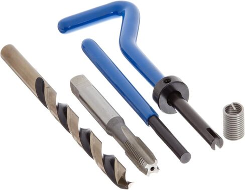 E-Z Lok SK30810 Helical Threaded Insert Kit, 304 Stainless Steel, 1/4"-28 Thread Size, 0.2500" Installed Length (Pack of 10) in Saudi Arabia