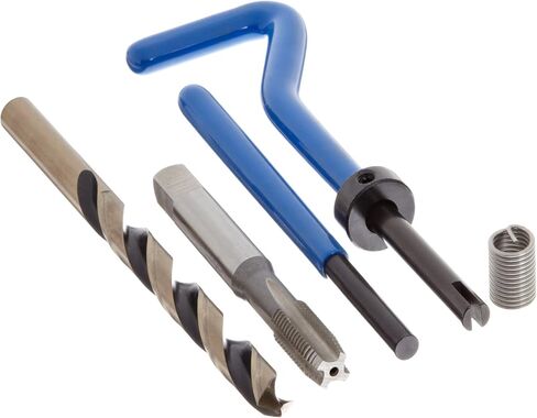 مجموعة أدوات إدخال ملولبة حلزونية E-Z Lok SK30220، 304 من الفولاذ المقاوم للصدأ، مقاس خيط #4-48، طول مثبت 0.224 بوصة (عبوة من 10 قطع) in Kuwait