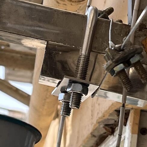 4 عبوات من البراغي المربعة على شكل حرف U من الفولاذ المقاوم للصدأ على شكل حرف U مقاس 3-1/8 بوصة ذات عرض داخلي لمقطورة القارب مع غسالات وصواميل وقطع غيار وإكسسوارات لمقطورة السيارات أو قارب التزلج أو مقطورة المراكب الشراعية in Kuwait