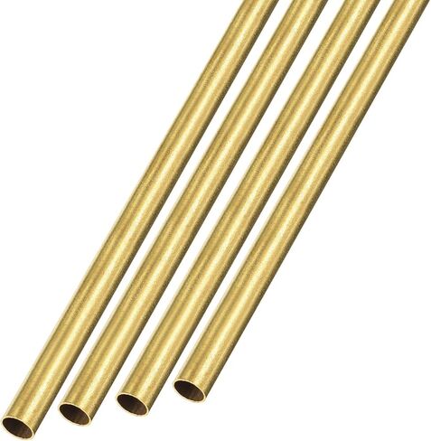 أنبوب نحاسي METALLIXITY (4 مم OD × 0.5 مم جدار T × 300 مم طول) 4 قطع، أنابيب مستقيمة - للأثاث المنزلي، والآلات، والحرف اليدوية اليدوية in Kuwait