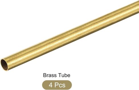 أنبوب نحاسي METALLIXITY (4 مم OD × 0.5 مم جدار T × 300 مم طول) 4 قطع، أنابيب مستقيمة - للأثاث المنزلي، والآلات، والحرف اليدوية اليدوية in Kuwait