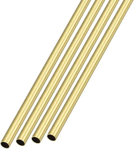 أنبوب نحاسي METALLIXITY (3.5 مم OD × 0.2 مم جدار T × 300 مم طول) 4 قطع، أنابيب مستقيمة - للتأثيث المنزلي، والآلات، والحرف اليدوية اليدوية in Saudi Arabia