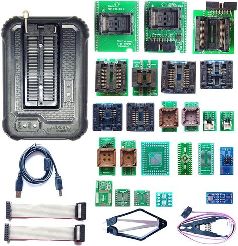 مبرمج Xgecu TL866II Plus مطور Xgecu T48 24 محول t48 eprom مبرمج TL866-3G IC Bios AVR MCU SPI ولا NAND Flash EMMC مقبس مشبك in Kuwait