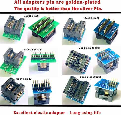 مبرمج Xgecu TL866II Plus مطور Xgecu T48 24 محول t48 eprom مبرمج TL866-3G IC Bios AVR MCU SPI ولا NAND Flash EMMC مقبس مشبك in Kuwait
