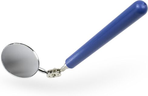 أداة مرآة Bastex Telescoping Inspection 2 بوصة - عصا طويلة تمتد حتى 33 بوصة. تتضمن مرآة مستديرة قابلة للتعديل مقاس 2 بوصة للميكانيكا والسيارات والآلات والمزيد - باللون الأزرق in Saudi Arabia