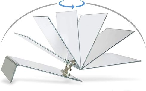 مرآة قابلة للتعديل ذات وجهين للأسفل - منتج التعافي من جراحة ما بعد استئصال الزجاجية والثقب البقعي وانفصال الشبكية (عرض 8 بوصة × طول 4.5 بوصة) in Kuwait