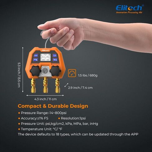 مقياس المنوع الرقمي الذكي من Elitech، ترقية البرامج الثابتة عن بعد للضغط التقليدي OTA، التحكم في تطبيق DMG-4B in Saudi Arabia