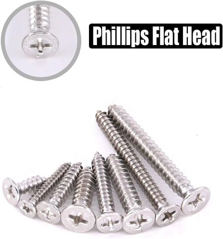 هيليتشي 285 قطعة من الفولاذ المقاوم للصدأ فيليبس مسطح الرأس مجموعة متنوعة من براغي التنصت الذاتية (رأس مسطح) in Kuwait