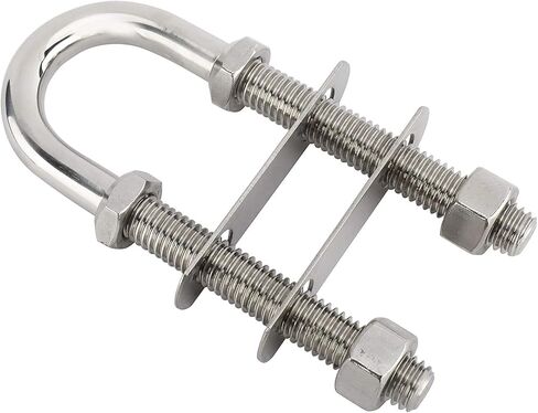 YaeMarine 2-حزمة 3/8 "ضياء الفولاذ المقاوم للصدأ قارب بحري ستيرن القوس العين التعادل أسفل U الترباس طول الموضوع 2-1/2"، 3"، 3-1/2" الخيار in Kuwait