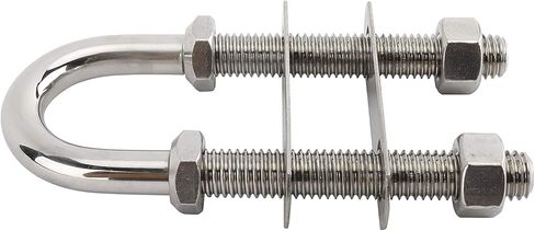 YaeMarine 2-حزمة 3/8 "ضياء الفولاذ المقاوم للصدأ قارب بحري ستيرن القوس العين التعادل أسفل U الترباس طول الموضوع 2-1/2"، 3"، 3-1/2" الخيار in Kuwait