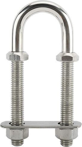 YaeMarine 2-حزمة 3/8 "ضياء الفولاذ المقاوم للصدأ قارب بحري ستيرن القوس العين التعادل أسفل U الترباس طول الموضوع 2-1/2"، 3"، 3-1/2" الخيار in Kuwait