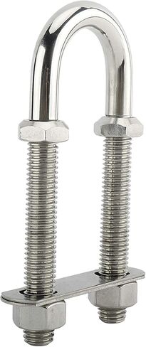 YaeMarine 2-حزمة 3/8 "ضياء الفولاذ المقاوم للصدأ قارب بحري ستيرن القوس العين التعادل أسفل U الترباس طول الموضوع 2-1/2"، 3"، 3-1/2" الخيار in Kuwait