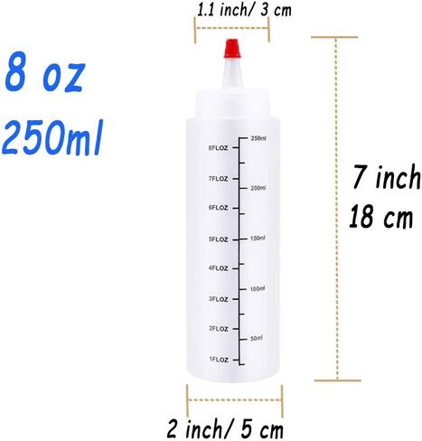 6 عبوات 24oz زجاجة ضغط بهار ضغط زجاجات بلاستيكية كاتشب ضغط زجاجة بخ للصلصة، الشواء، الملابس، الطلاء، ورشة العمل، الفنون والحرف اليدوية in Kuwait