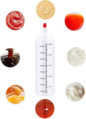 6 عبوات 24oz زجاجة ضغط بهار ضغط زجاجات بلاستيكية كاتشب ضغط زجاجة بخ للصلصة، الشواء، الملابس، الطلاء، ورشة العمل، الفنون والحرف اليدوية in Kuwait