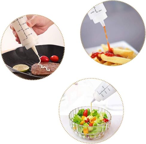 6 عبوات 24oz زجاجة ضغط بهار ضغط زجاجات بلاستيكية كاتشب ضغط زجاجة بخ للصلصة، الشواء، الملابس، الطلاء، ورشة العمل، الفنون والحرف اليدوية in Kuwait