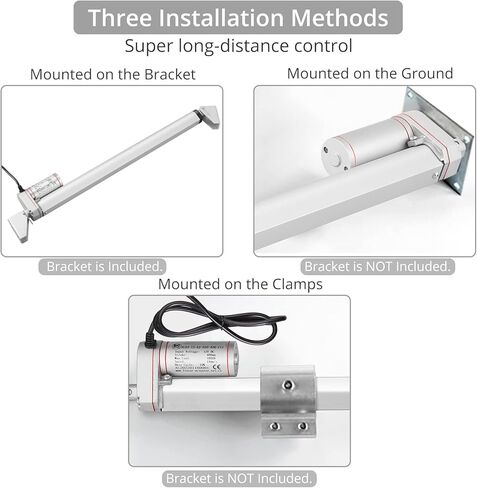 Justech 12V Linear Actuator 400mm 16 Inch Linear Motor 1000N Stroke Linear Actuator with Mounting Brackets for Car RV Electric Door Opener Industrial Machinery Clean Vessel Cargo Medical Window-Silver in Saudi Arabia