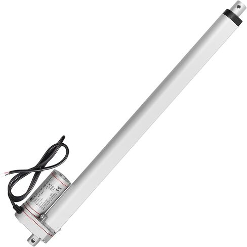 Justech 12V Linear Actuator 400mm 16 Inch Linear Motor 1000N Stroke Linear Actuator with Mounting Brackets for Car RV Electric Door Opener Industrial Machinery Clean Vessel Cargo Medical Window-Silver in Saudi Arabia