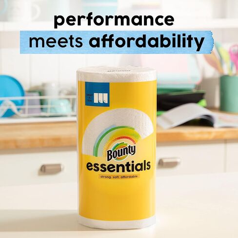 Bounty Essentials Select-A-Size Paper Towels, White, 2 Double Rolls = 4 Regular Rolls in Saudi Arabia