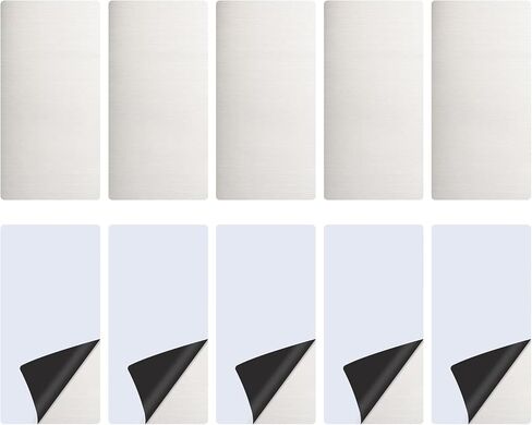 DTGN 80x40x0.4mm(LxWxT) Blank Metal Card - 15Pack - Good for Machinery - Brushed 201 Stainless Steel Equipment Nameplate - Silver Tone in Kuwait