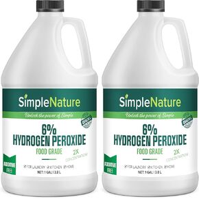 3% Food Grade Hydrogen Peroxide Solution - 1 Gallon - Natural Multipurpose Cleaner - Made in USA - Ideal for Commercial, Residential, Kitchen, Bath, Laundry, and More - Ecofriendly