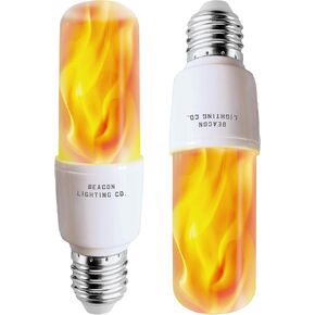HoogaLife E26 LED Bulb, 4W Flame Light with Gravity Sensor, Yelllow, 1 Count, 1800K, 20 Lumens, Holiday Party Decoration