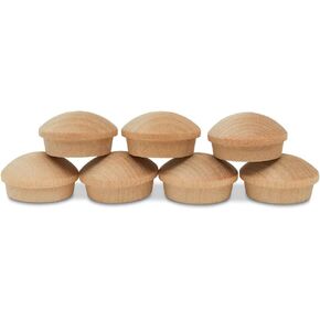 Wood Hole Plugs 1 inch, Pack of 100 Maple Button Top Wood Plugs for Screw Holes, by Woodpeckers