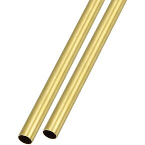 METALLIXITY Brass Tube (9mm OD x 0.25mm Wall T x 300mm L) 2Pcs, Straight Tubing - for Home Furnishing, Machinery, DIY Handicraft in Kuwait