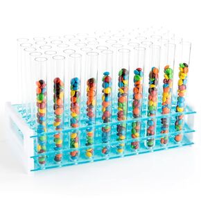 رف أنابيب اختبار البلاستيك (3 عبوات) | حامل أنبوب اختبار للقوارير والأنابيب لتخزين المواد الصلبة (الخرز وعينات الحبر ومرطب الشفاه) والسوائل (طلقات المشروبات الكحولية والزيوت العطرية) والنباتات المائية in Kuwait