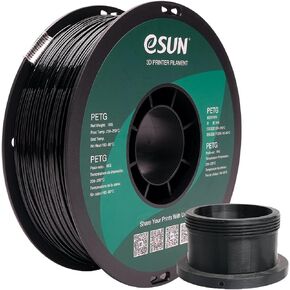 eSUN PETG Filament 1.75mm, 3D Printer Filament PETG, Dimensional Accuracy +/- 0.05mm, 1KG Spool (2.2 LBS) 3D Printing Filament for 3D Printers, Solid Black