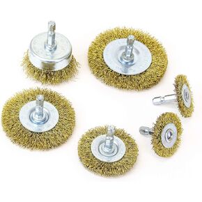 طقم فرش للأسلاك الخشنة المطلية بالنحاس للأغراض العامة من MIBRO 971531 مع مقبض سداسي 0.6 سم، 6 قطع in Kuwait