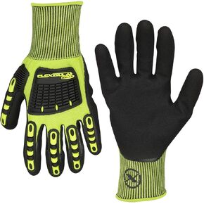 قفازات Flexzilla Pro GC161PXL Impact Sandy Nitrile Dip، أسود/ZillaGreen، XL in Kuwait