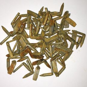 BARREL HOOP NAILS (GALVANIZED STEEL) Nail Hardware to Hold up Metal Hoops on Wine or Whiskey Barrels (QTY 50)