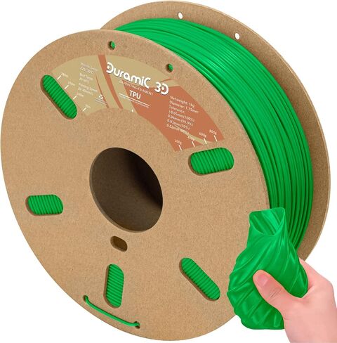 DURAMIC 3D TPU Filament 1.75mm Black, TPU Flexible Filament 95A, Soft TPU 3D Printing Filament, 1kg Spool, Dimensional Accuracy +/- 0.05mm, Black 1 Pack in Kuwait