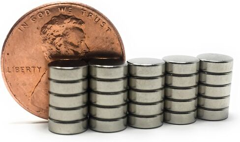 Nexlevl Super Small Refrigerator Magnets 6x2mm, Perfect for Mini Fridge Magnets, 25 Very Tiny Round Craft Magnets, Crafts, DIY Projects, Magnetic Whiteboards, Extremely Reliable 1/4 Inch Magnets in Saudi Arabia