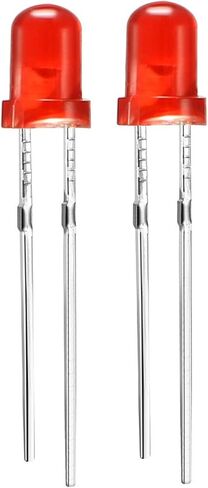 uxcell 30pcs 3mm الأحمر LED ديود أضواء عدسة ملونة منتشرة جولة DC1.8-2V 20mA الإضاءة لمبة مصابيح مكونات الالكترونيات الثنائيات الباعثة للضوء in Kuwait