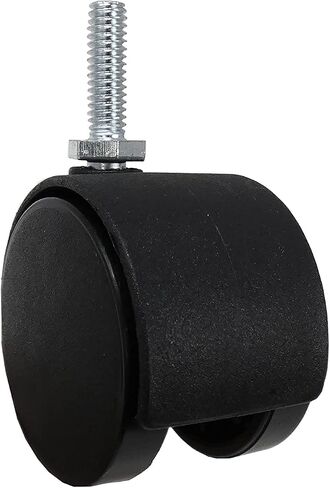 Shepherd Hardware 9733 2-Inch Office Chair Caster, Twin Wheel, 5/16-Inch Threaded Stem Diameter, 75-lb Load Capacity,Black in Saudi Arabia