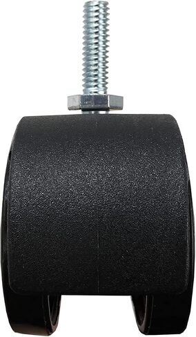 Shepherd Hardware 9733 2-Inch Office Chair Caster, Twin Wheel, 5/16-Inch Threaded Stem Diameter, 75-lb Load Capacity,Black in Saudi Arabia