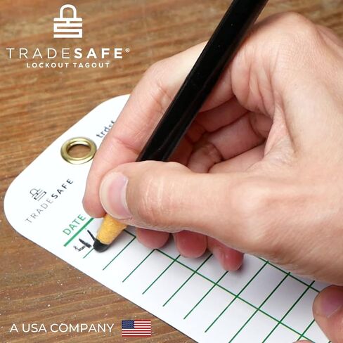 علامات فحص السلامة من TRADESAFE للوقاية من الحوادث - 30 علامة أمان مع 30 رابط سحاب، فينيل متين 32 مل، علامة سجل فحص للسقالات والسلالم وطفاية الحريق والمخزون والآلات in Kuwait