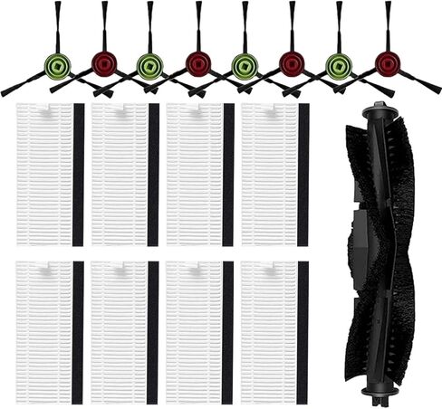 قطع غيار JJ Neumann متوافقة مع Tikom G8000، G8000 Pro، متوافقة مع فرش ملحقات المكنسة الكهربائية الروبوتية Honiture G20 والفلاتر والفرشاة الدوارة (17 عبوة) in Kuwait