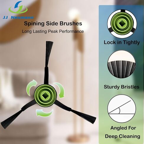 قطع غيار JJ Neumann متوافقة مع Tikom G8000، G8000 Pro، متوافقة مع فرش ملحقات المكنسة الكهربائية الروبوتية Honiture G20 والفلاتر والفرشاة الدوارة (17 عبوة) in Kuwait