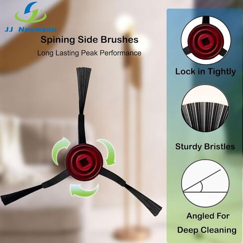 قطع غيار JJ Neumann متوافقة مع Tikom G8000، G8000 Pro، متوافقة مع فرش ملحقات المكنسة الكهربائية الروبوتية Honiture G20 والفلاتر والفرشاة الدوارة (17 عبوة) in Kuwait