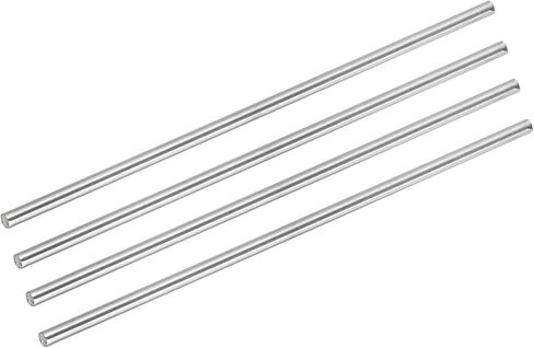 قضبان مستديرة من الفولاذ المقاوم للصدأ 304 من MECCANIXITY، قضبان عمود صلبة مقاس 5 مم × 200 مم لطائرة هليكوبتر طراز السيارة اليدوية DIY، حزمة من 4 قطع in Kuwait